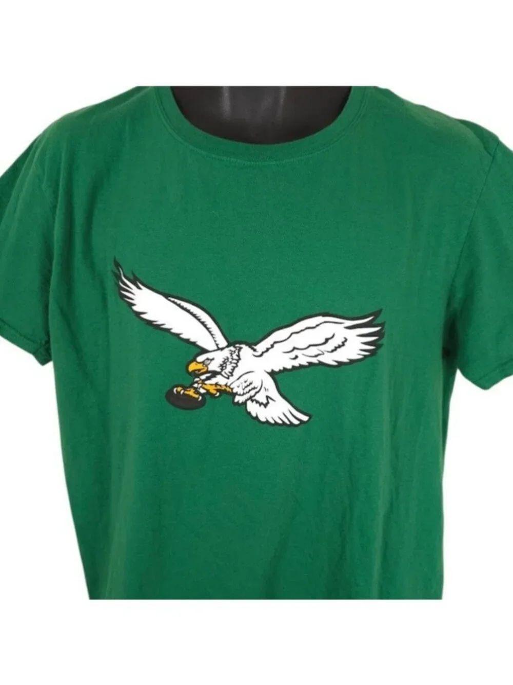 Philadelphia Eagles T Shirt Mens Size Large Green Jalen Hurts NFL Football